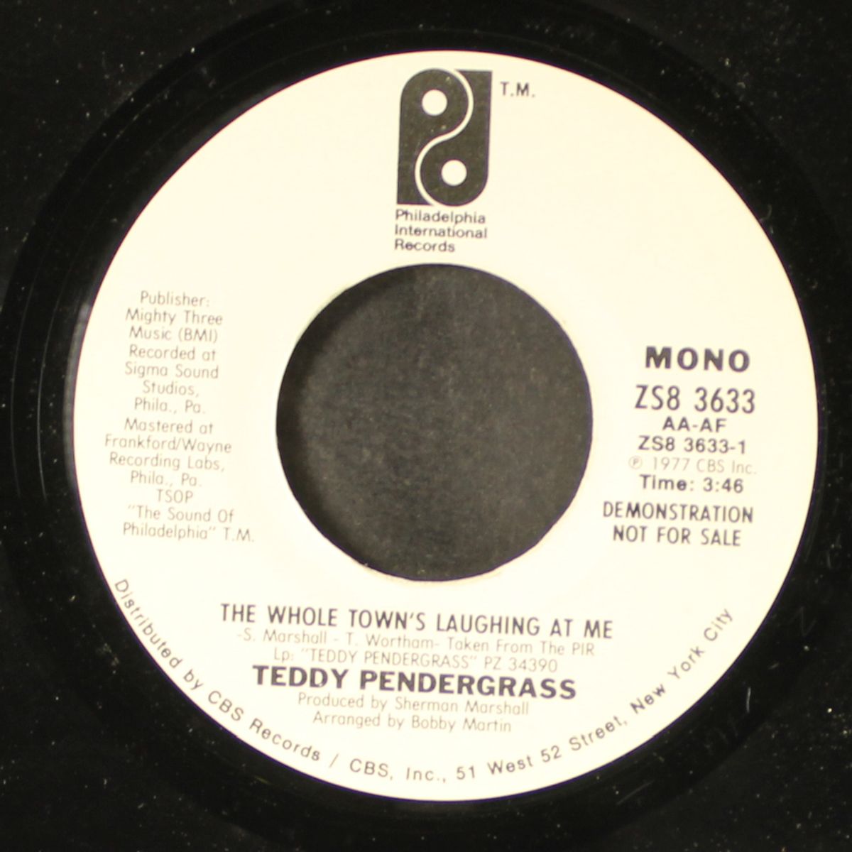 the whole town's laughing at me / mono by TEDDY PENDERGRASS