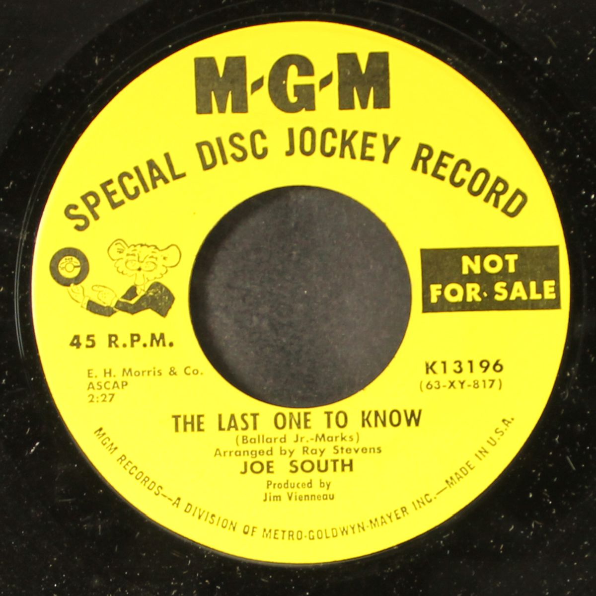 concrete jungle / the last one to know by JOE SOUTH