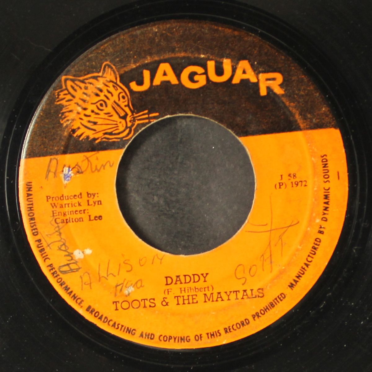 it was written down / daddy by TOOTS & MAYTALS