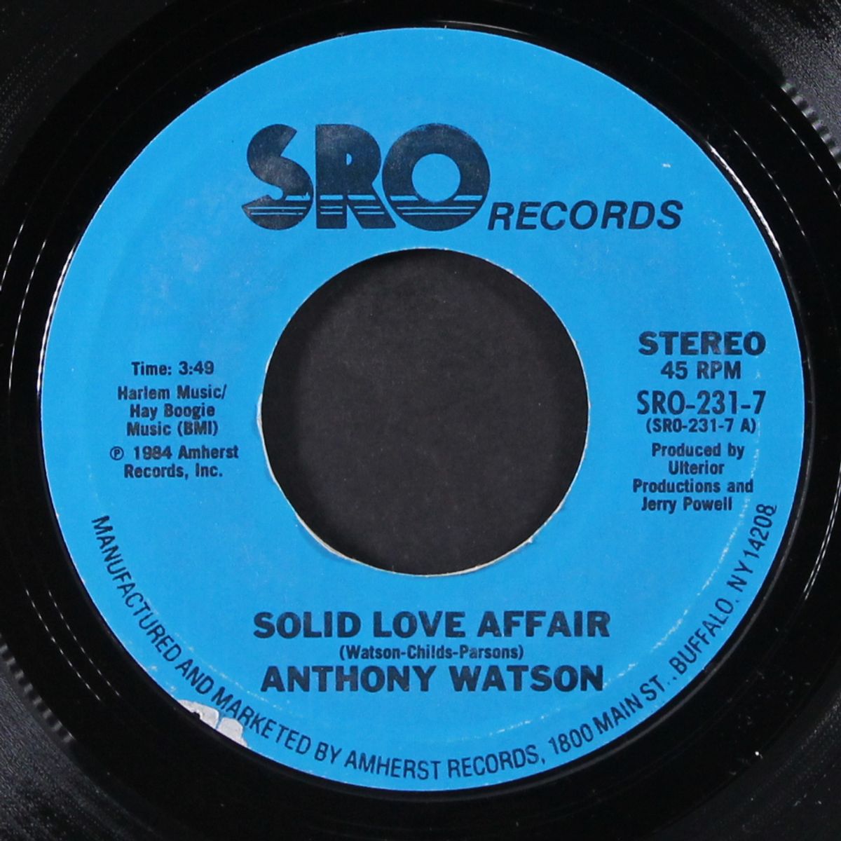 solid love affair / i can't stop this feeling by ANTHONY WATSON