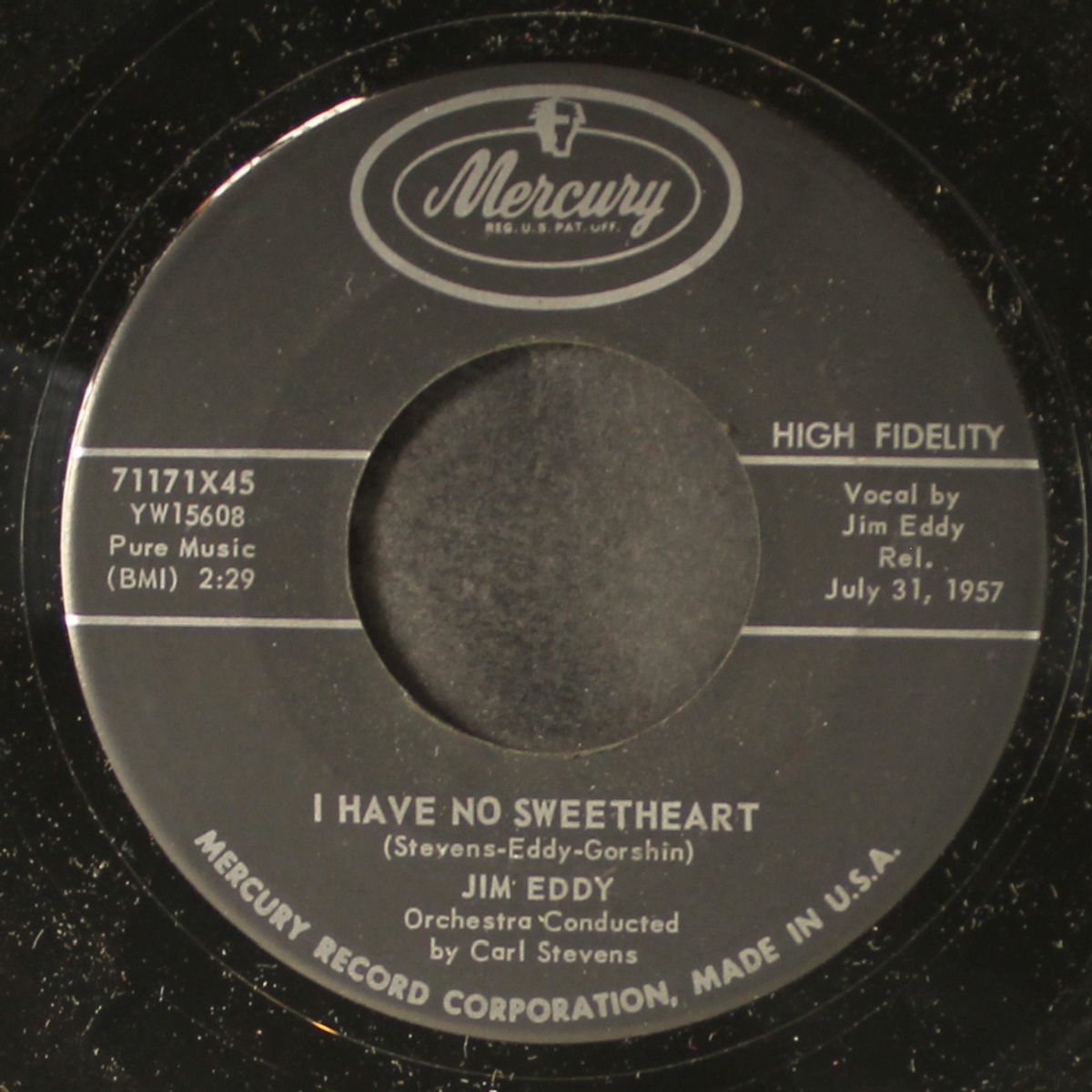 i have no sweetheart / all of me by JIM EDDY