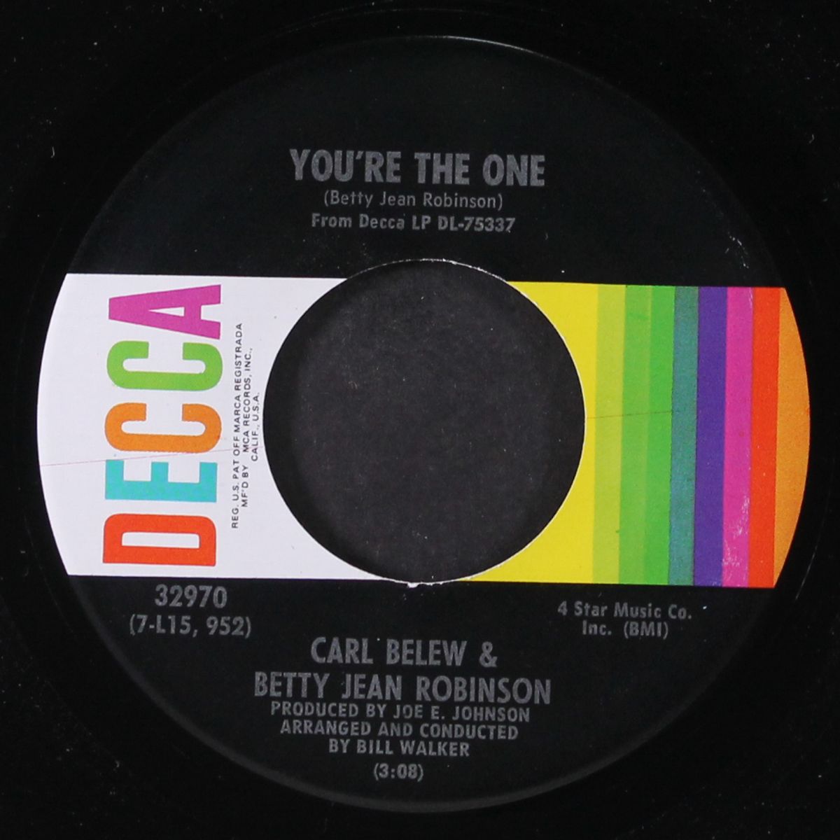 lucky ol' me / you're the one by CARL BELEW & BETTY JEAN ROBINSON