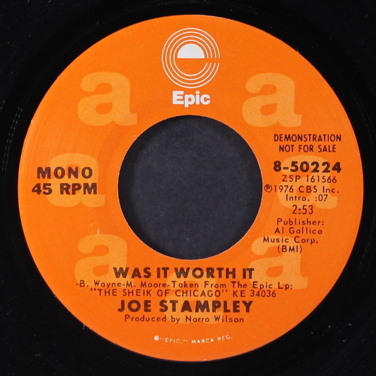 was it worth it / mono by JOE STAMPLEY