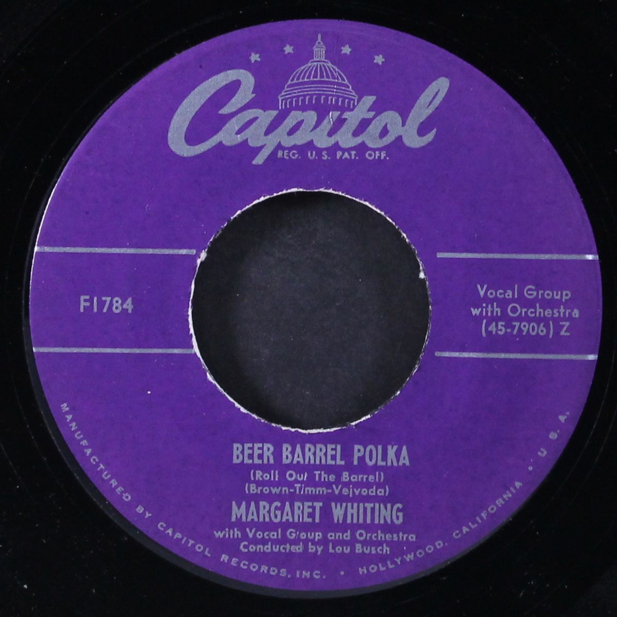 and so to sleep again / beer barrel polka by MARGARET WHITING
