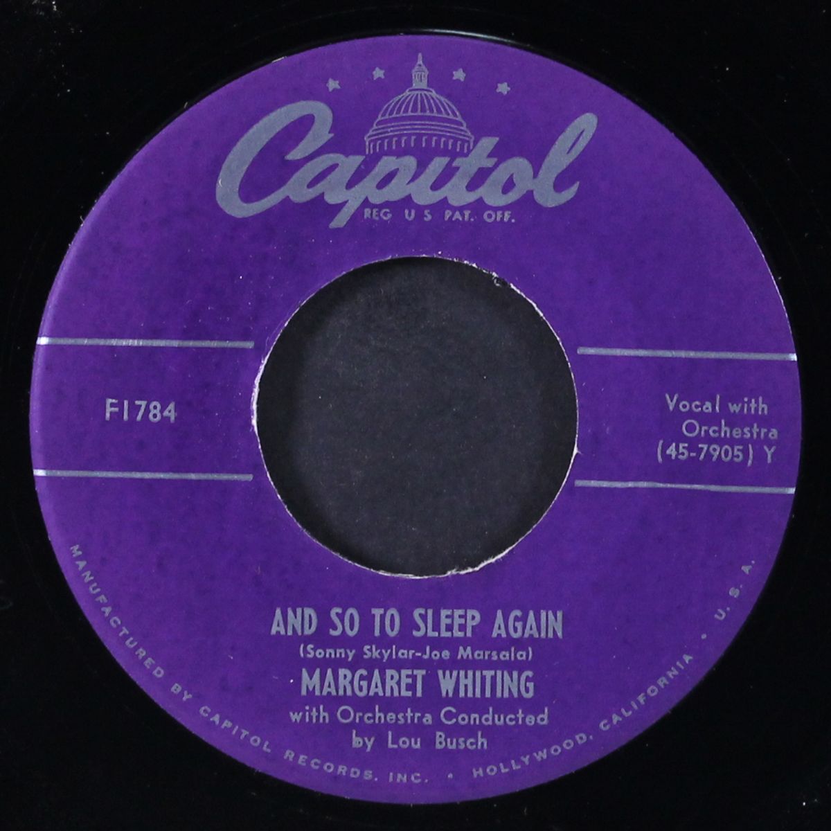 and so to sleep again / beer barrel polka by MARGARET WHITING