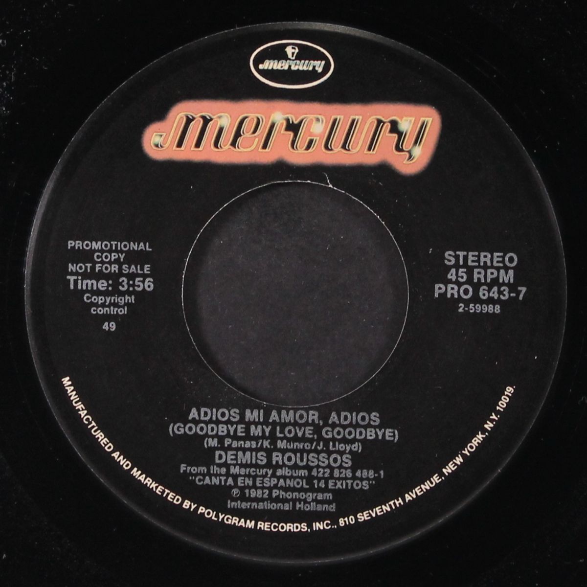 adios mi amor, adios / por siempre y para siempre by DEMIS ROUSSOS