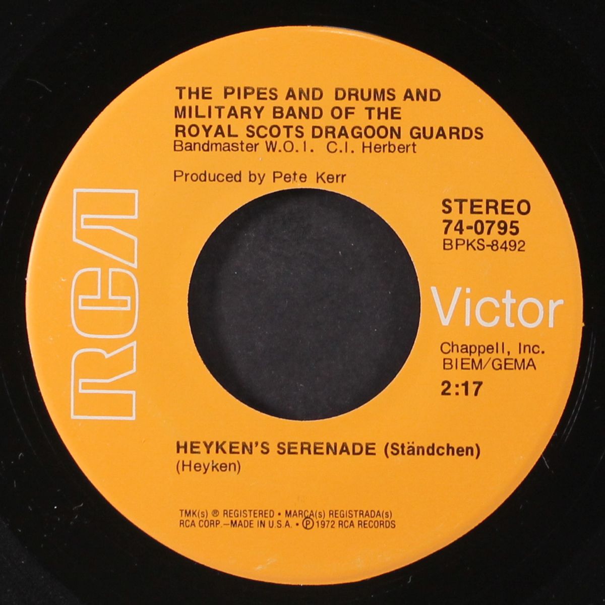 the day is ended / heyken's serenade by PIPES & DRUMS & MILITARY BAND OF ROYAL S