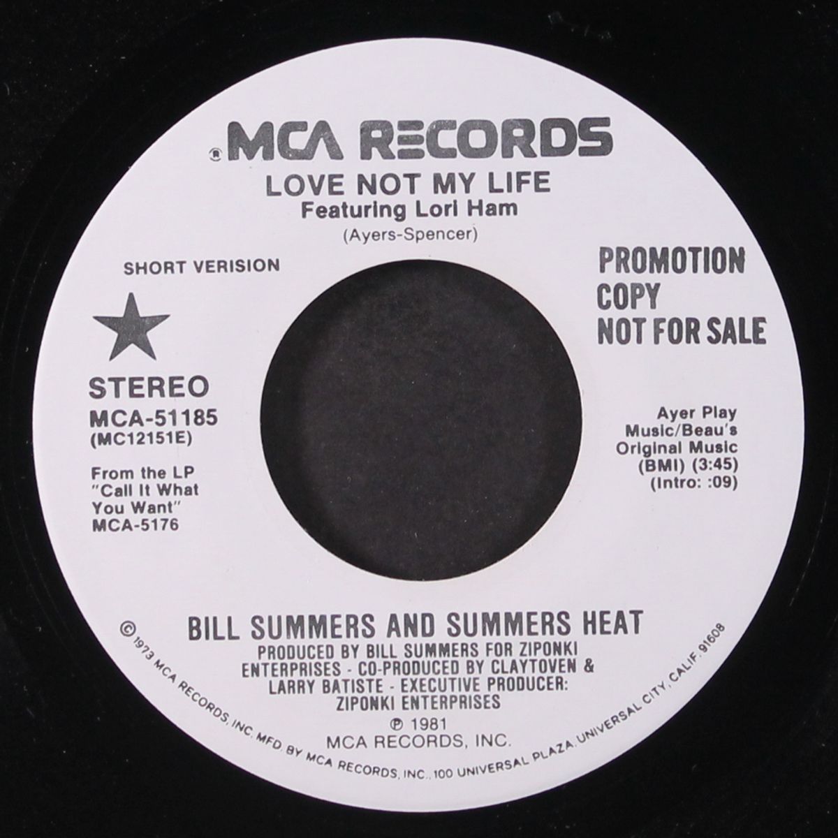 love not my life / short by BILL SUMMERS & SUMMERS HEAT