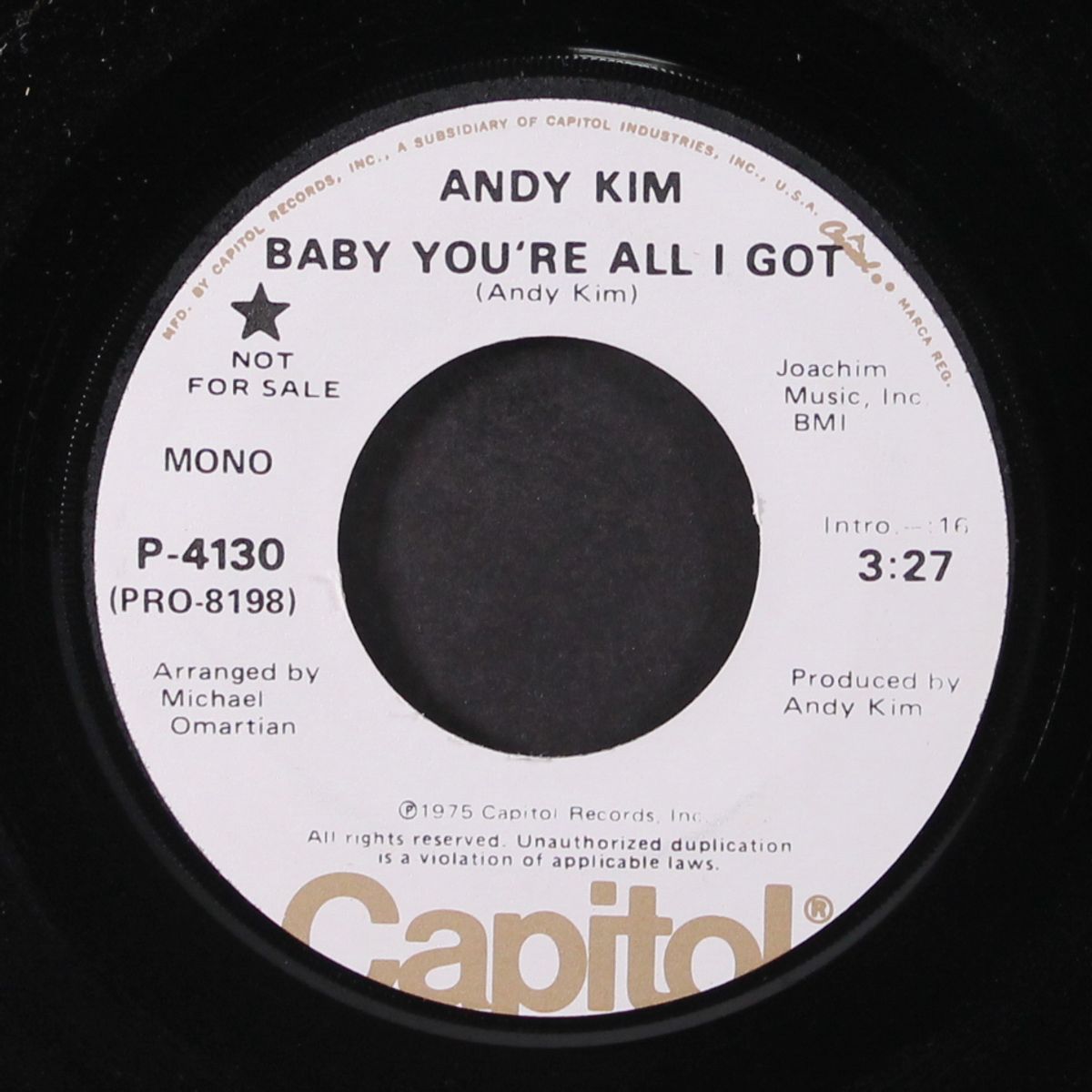 baby you're all i got / mono by ANDY KIM
