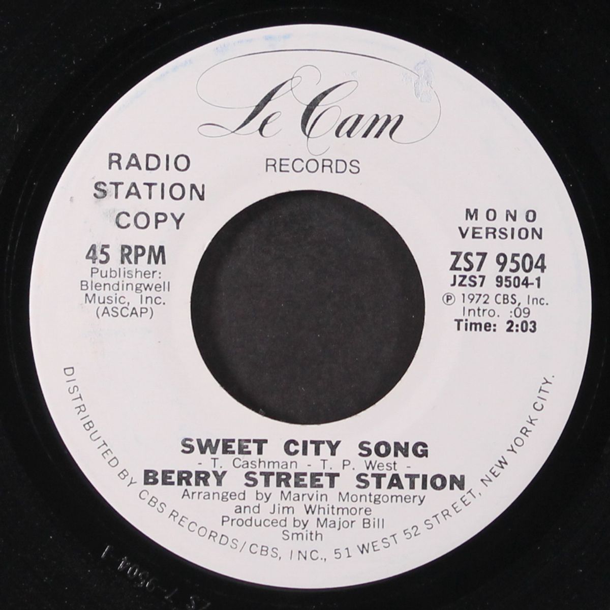 sweet city song / mono by BERRY STREET STATION