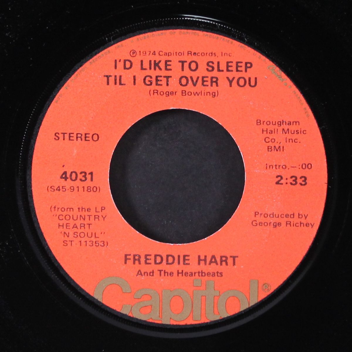 nothing's better than that / i'd like to sleep til i get over you by FREDDIE HART