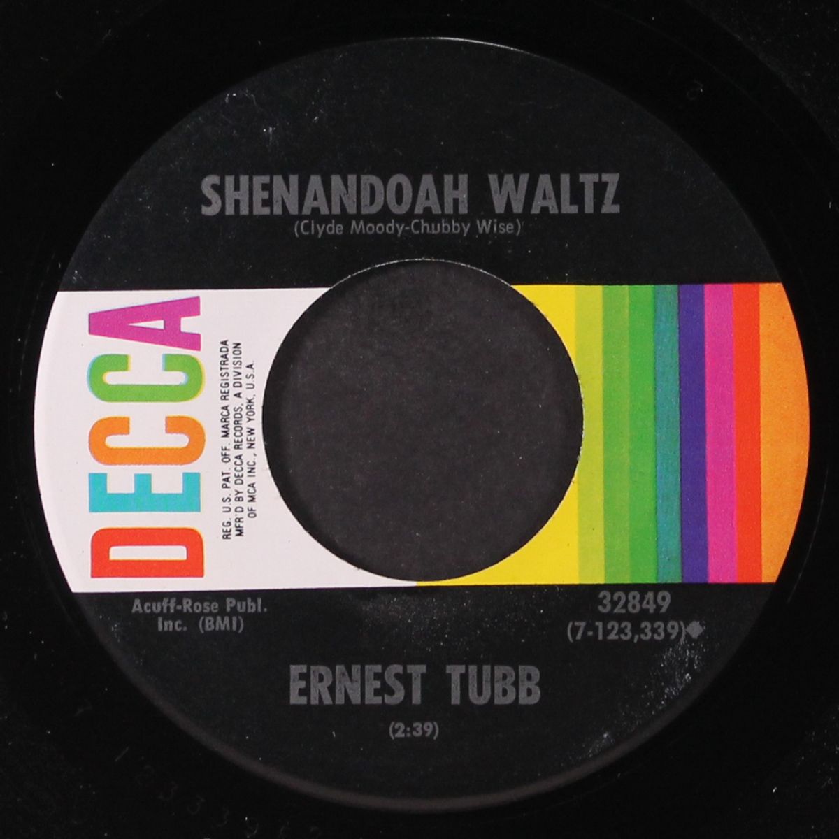 shenandoah waltz / don't back a man up in a corner by ERNEST TUBB