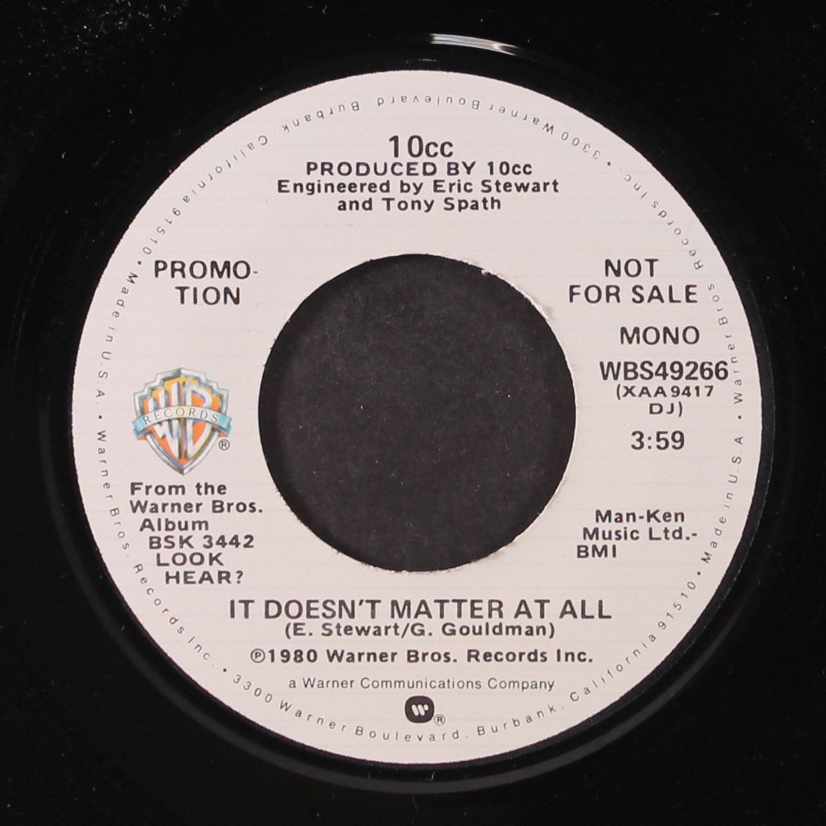 it doesn't matter at all / mono by 10 CC