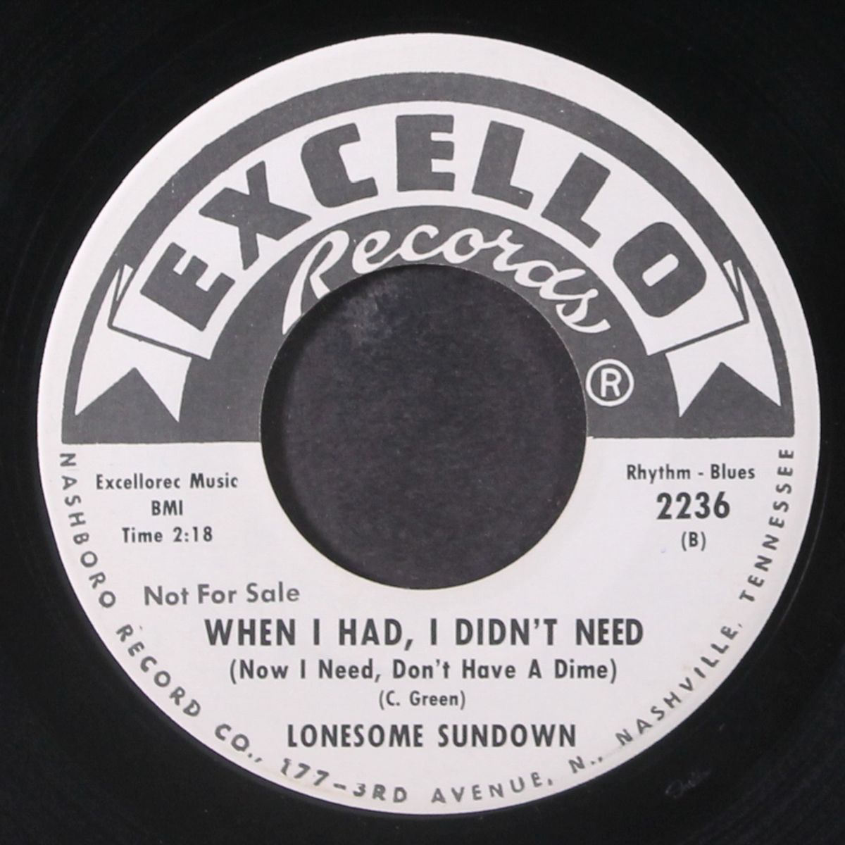 i'm a samplin' man / when i had, i didn't need by LONESOME SUNDOWN