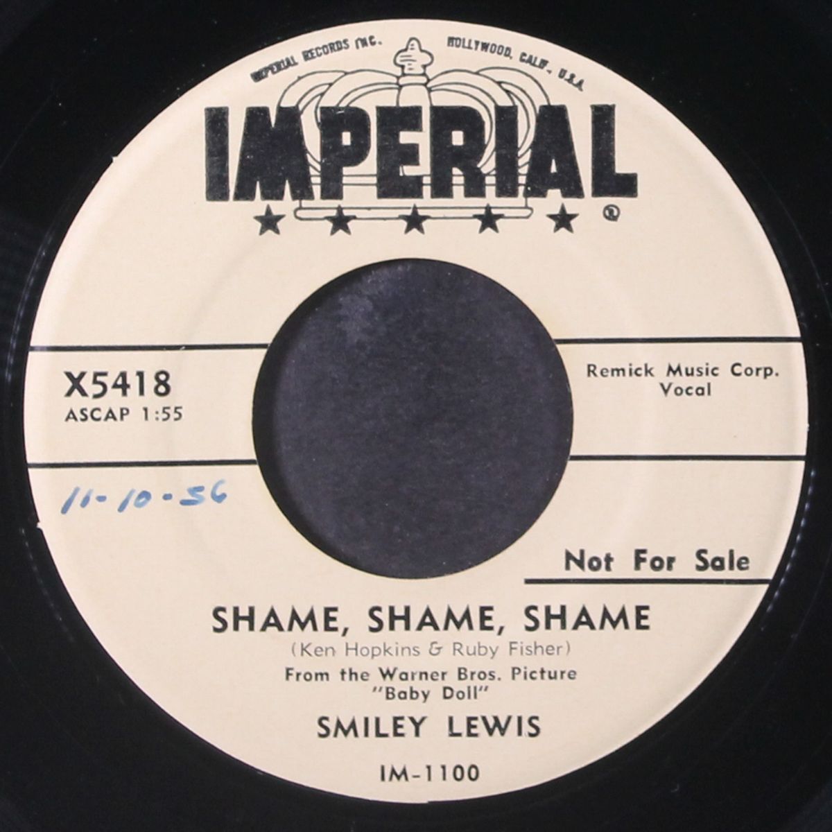 shame, shame, shame / no, no by SMILEY LEWIS