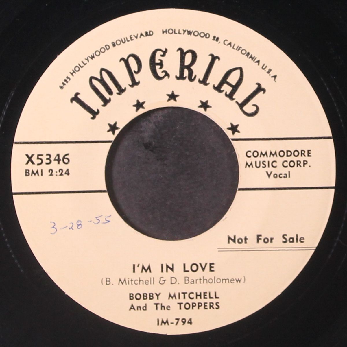i'm in love / i cried by BOBBY MITCHELL & TOPPERS