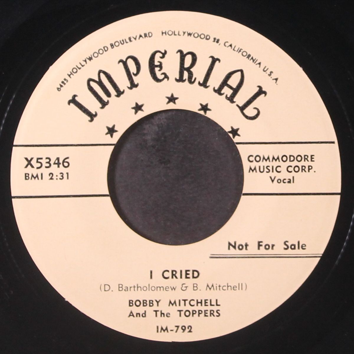 i'm in love / i cried by BOBBY MITCHELL & TOPPERS