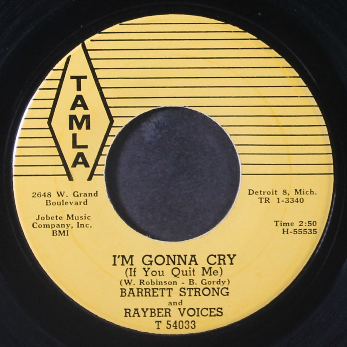 i'm gonna cry / whirlwind by BARRETT STRONG & RAYBER VOICES