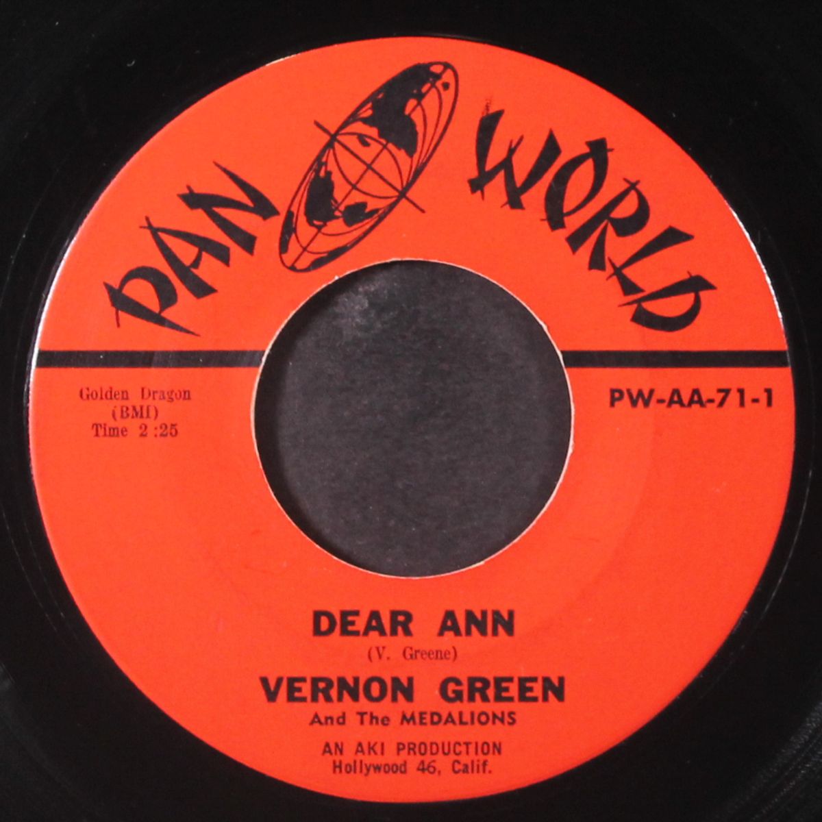dear ann / shimmy shimmy shake by VERNON GREEN & MEDALLIONS