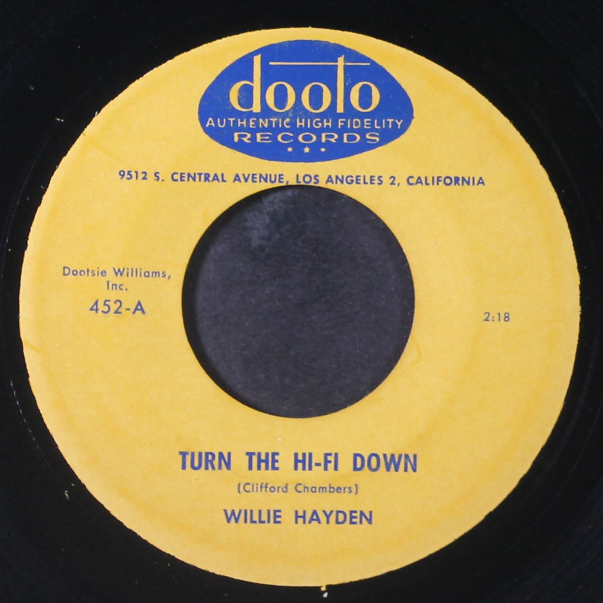 turn the hi-fi down / peace of mind by WILLIE HAYDEN