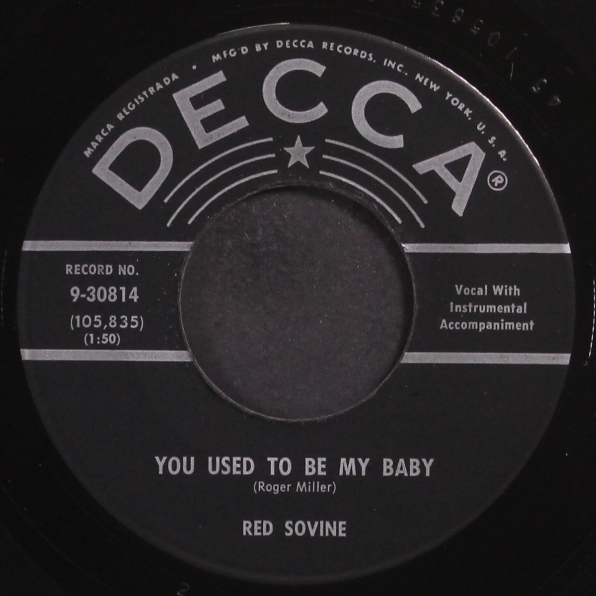 you used to be my baby by RED SOVINE
