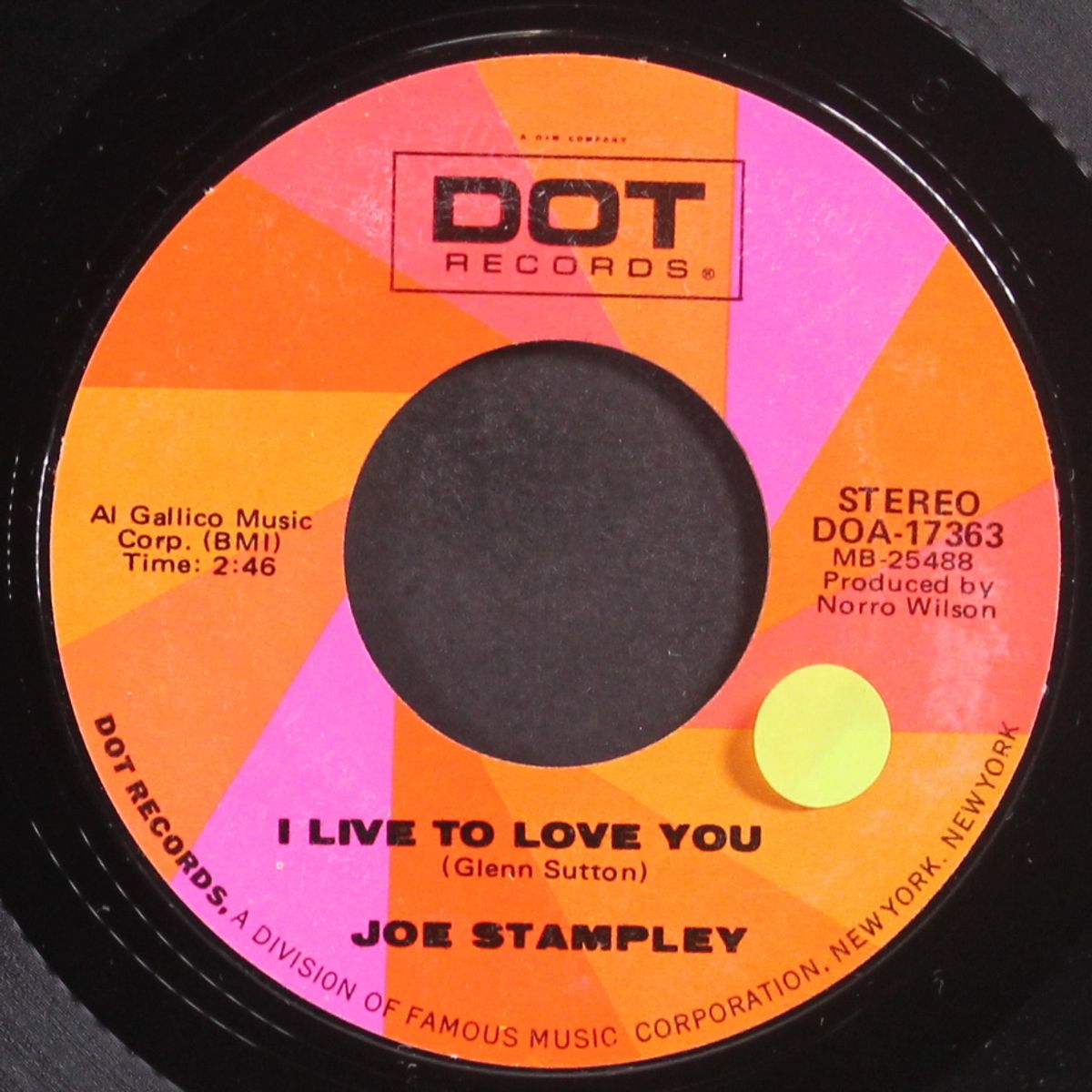 i live to love you / take time to know her by JOE STAMPLEY