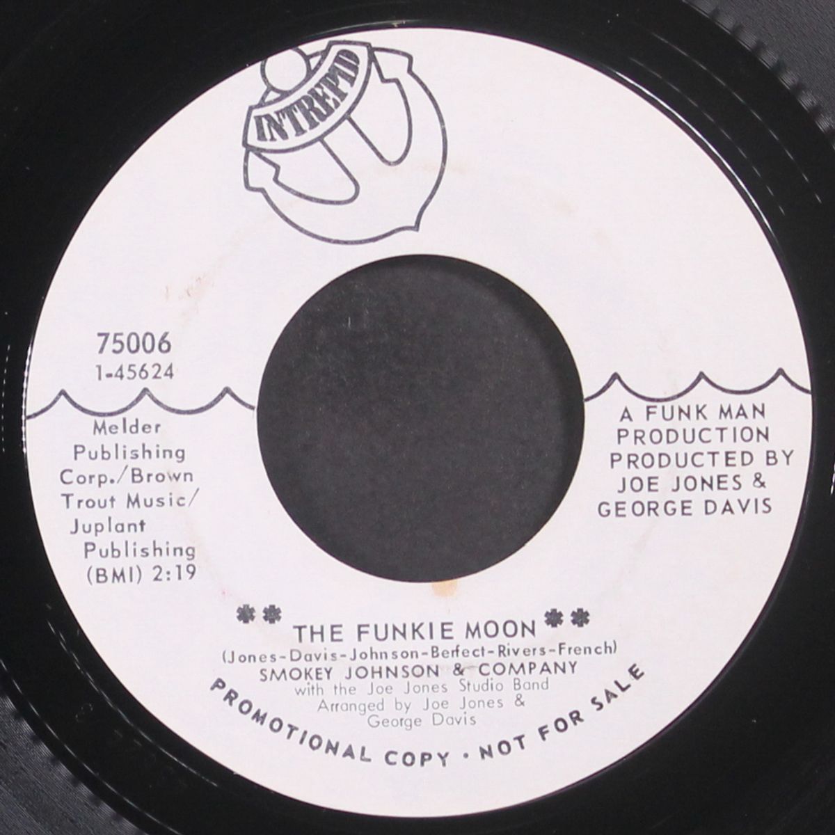 the funkie moon / tippin' lightly by SMOKEY JOHNSON & CO.