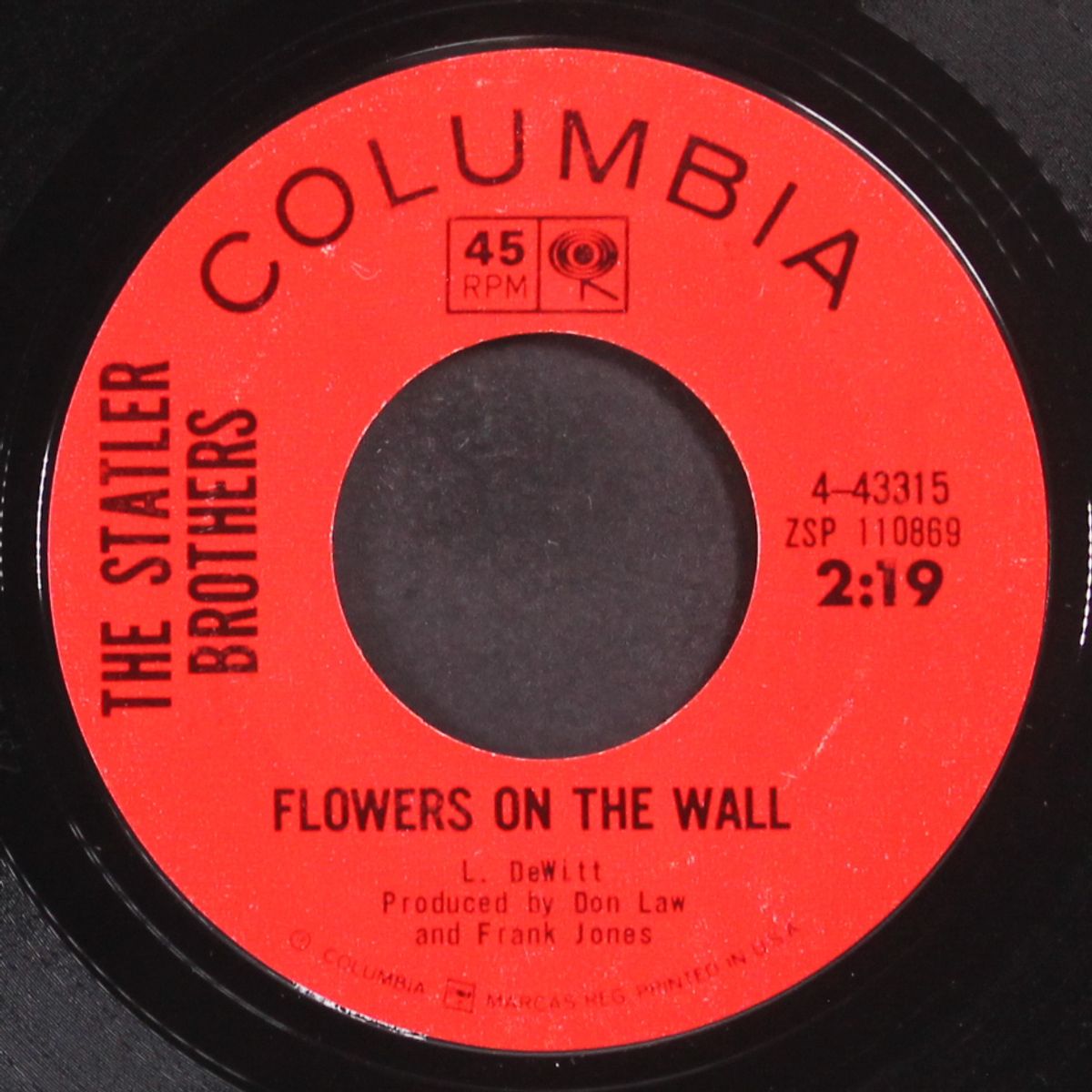flowers on the wall / billy christian by STATLER BROTHERS