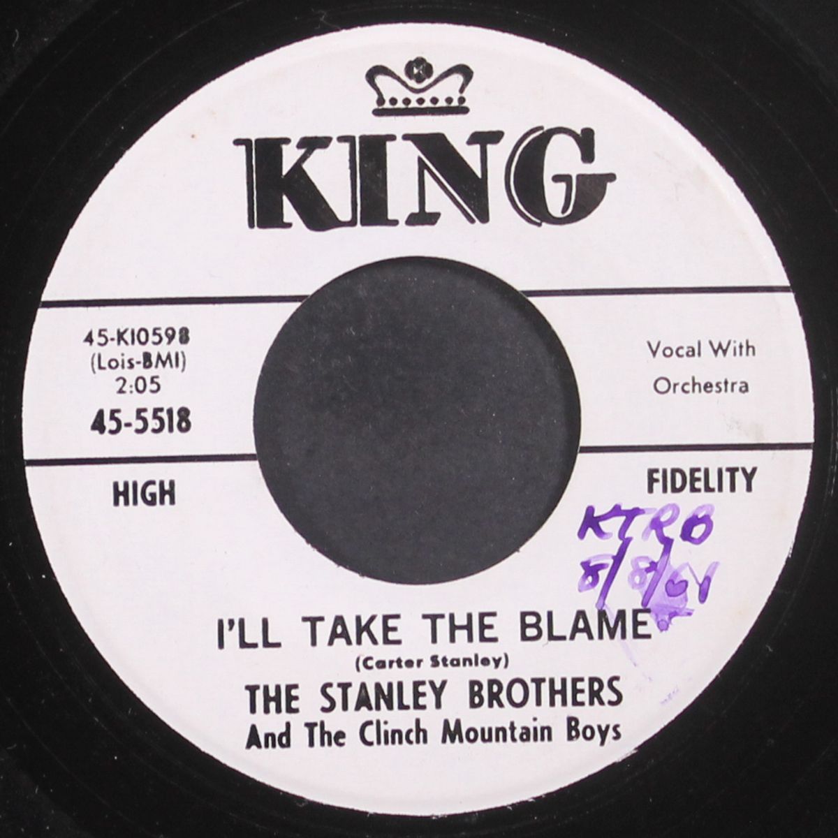 i'll take the blame by STANLEY BROTHERS