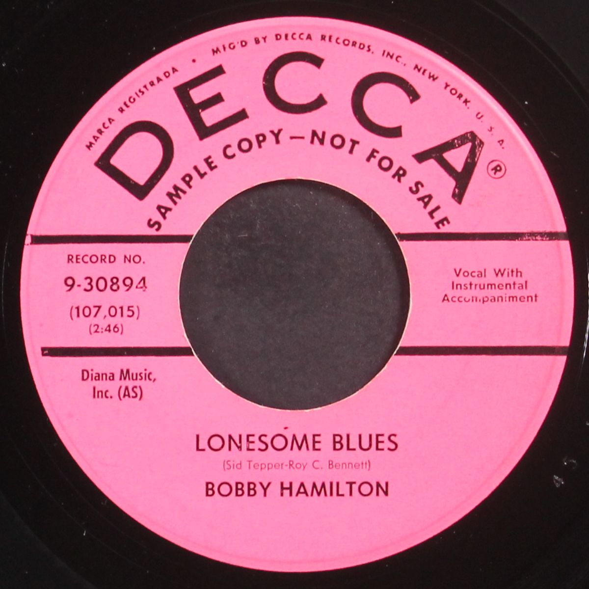 uh-huh, baby / lonesome blues by BOBBY HAMILTON