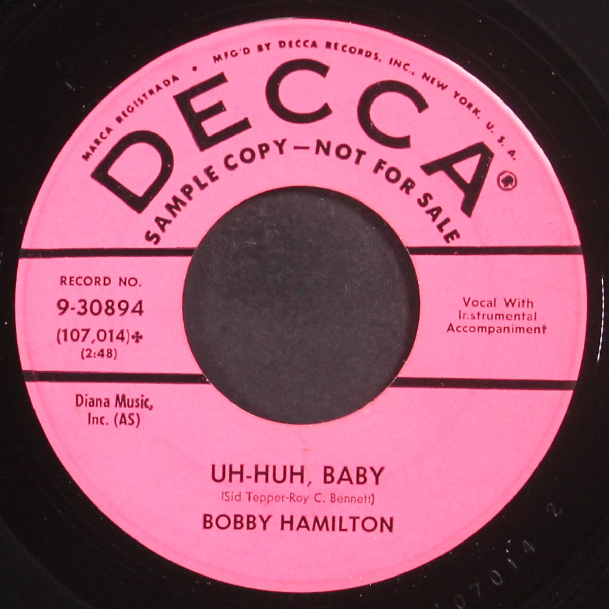 uh-huh, baby / lonesome blues by BOBBY HAMILTON