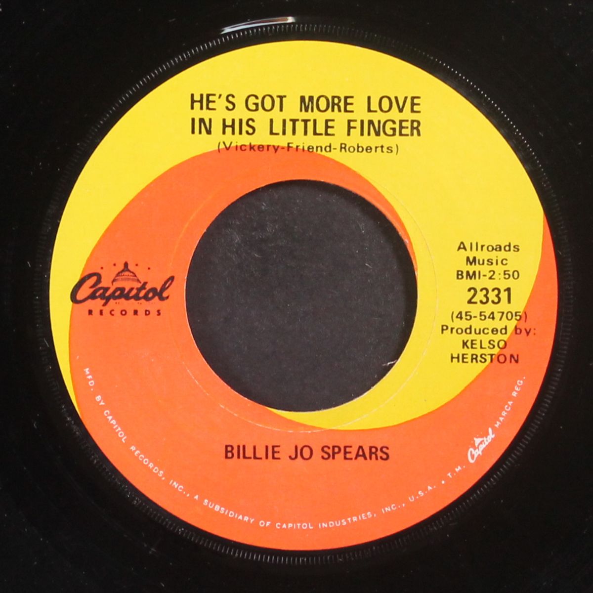 he's got more love in his little finger by BILLIE JO SPEARS