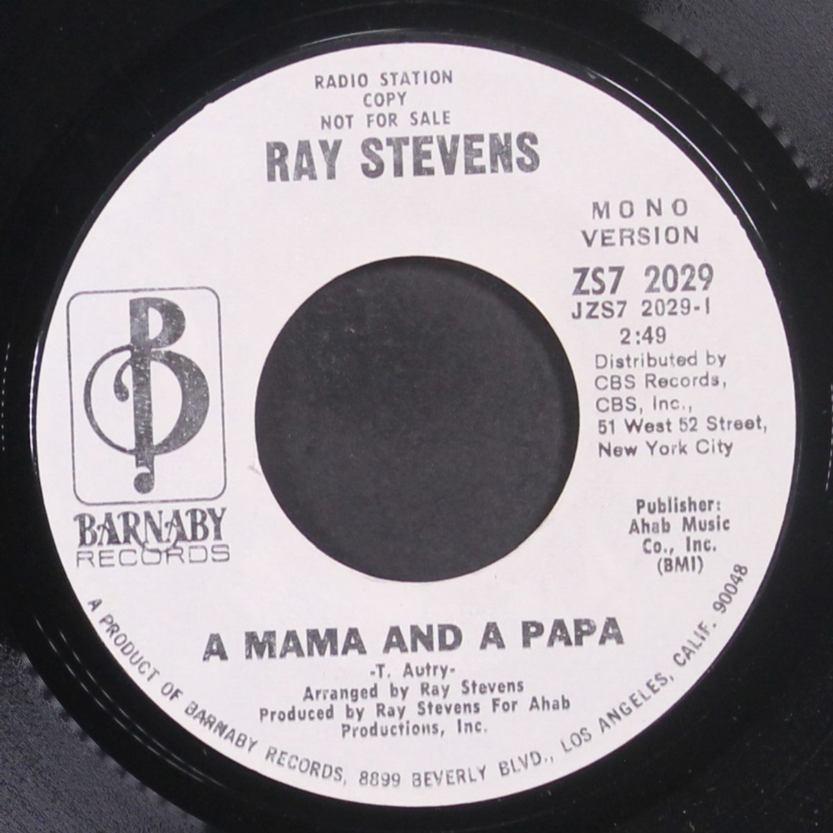 a mama and a papa / mono by RAY STEVENS