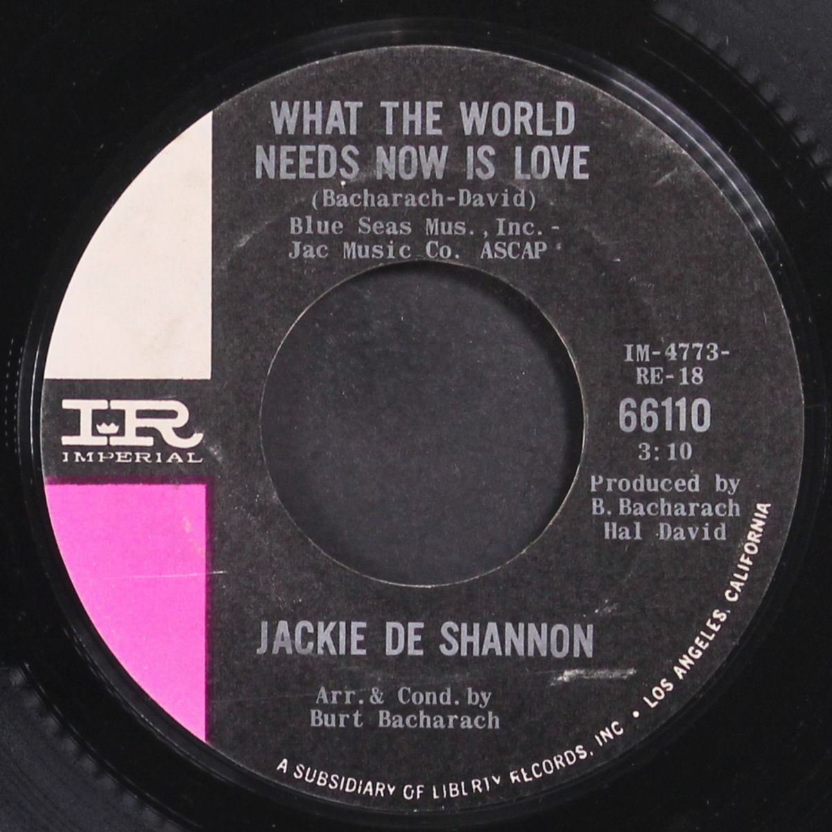 what the world needs now is love / i remember the boy by JACKIE DE SHANNON