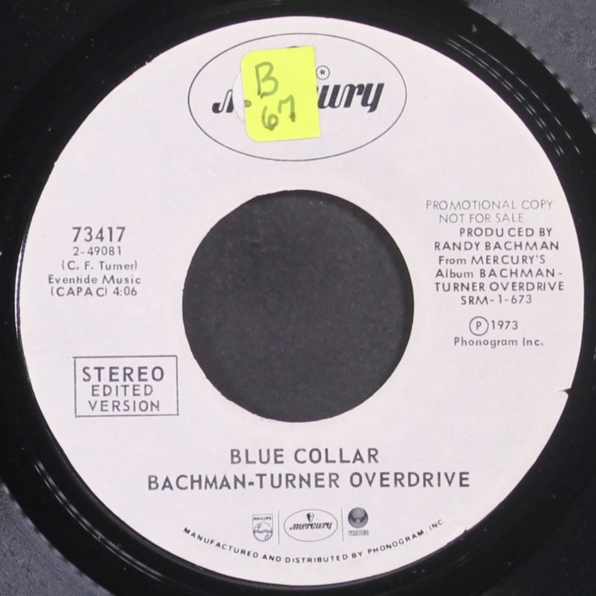blue collar / mono by BACHMAN-TURNER OVERDRIVE