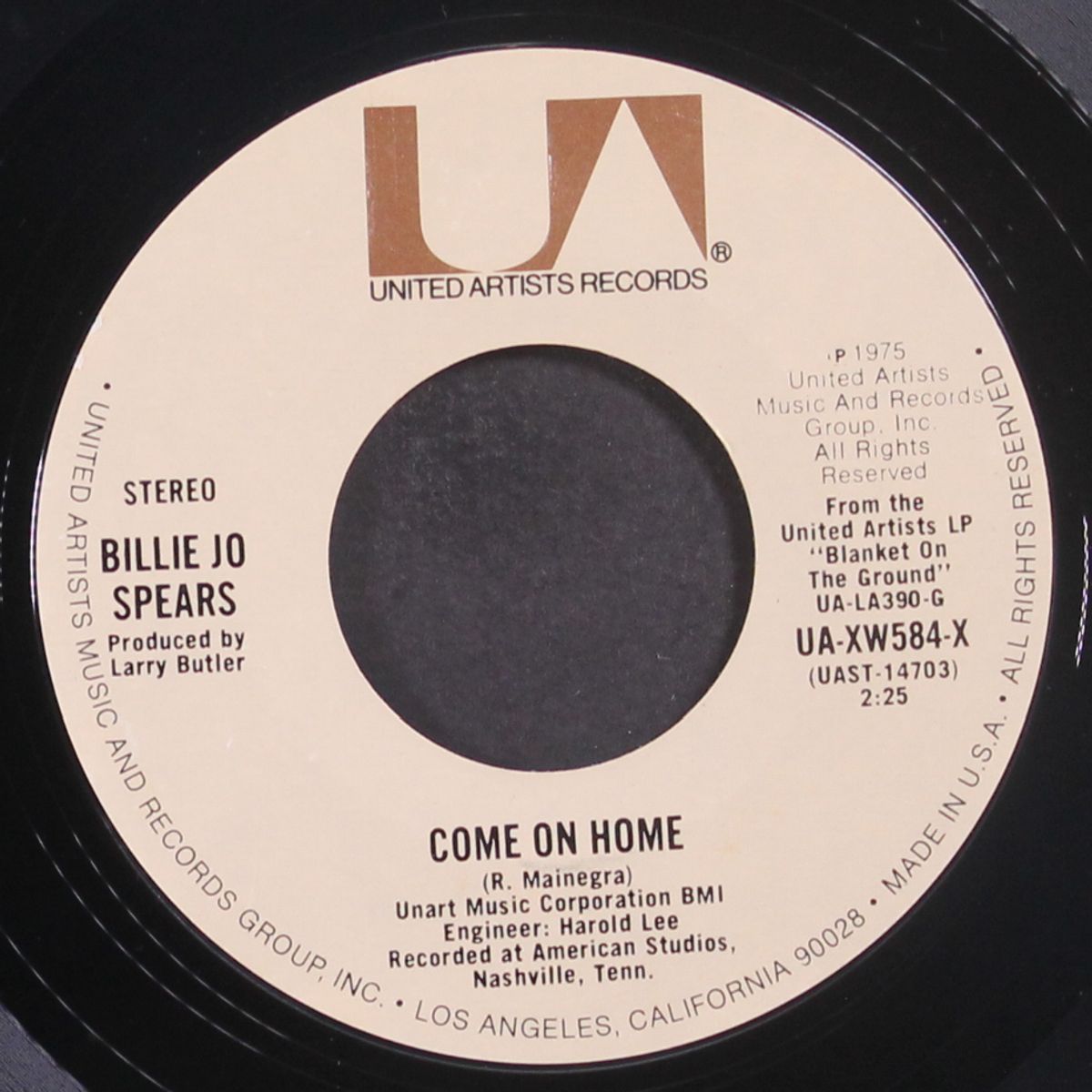 blanket on the ground / come on home by BILLIE JO SPEARS
