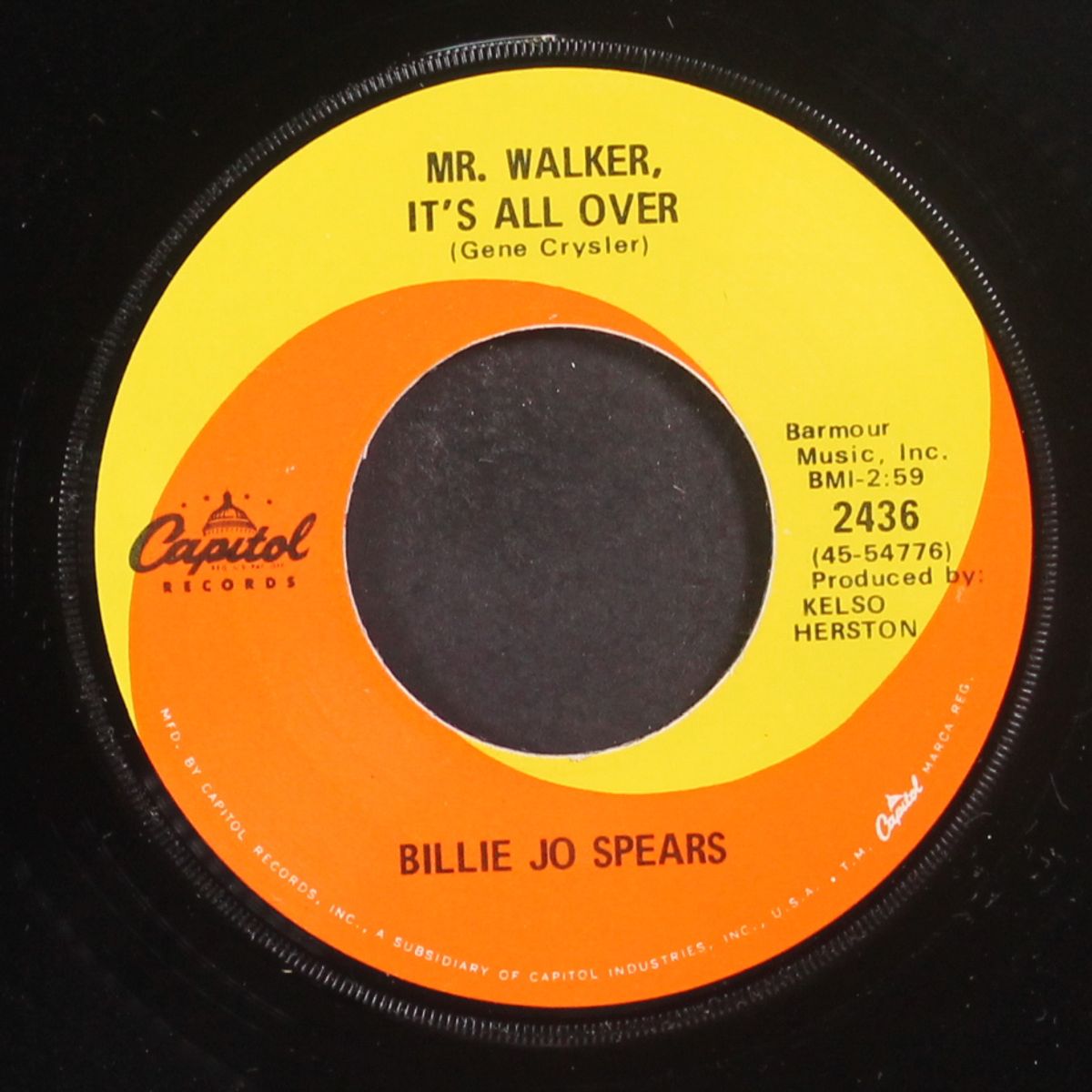 mr. walker, it's all over / tips and tables by BILLIE JO SPEARS