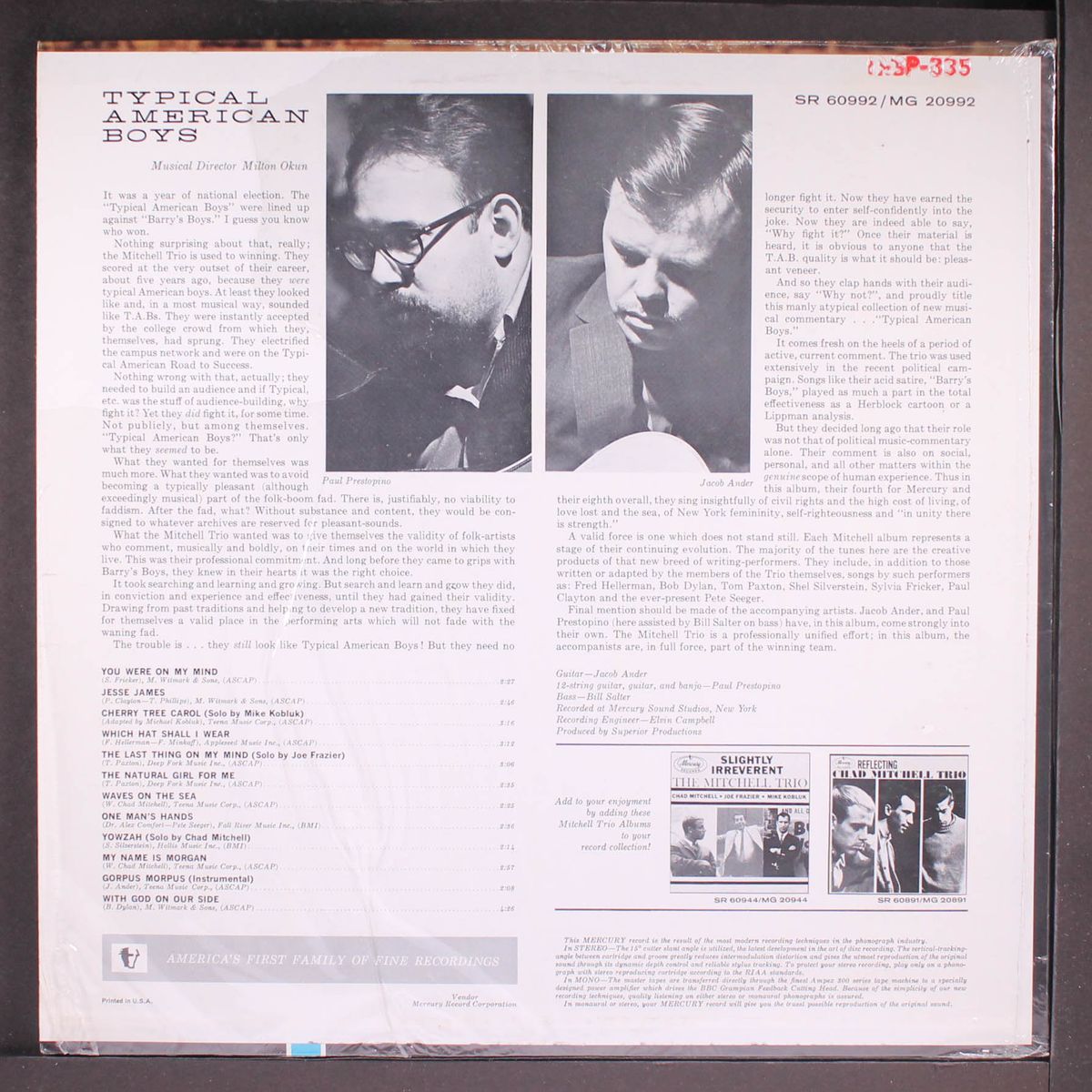 typical american boys by CHAD MITCHELL TRIO