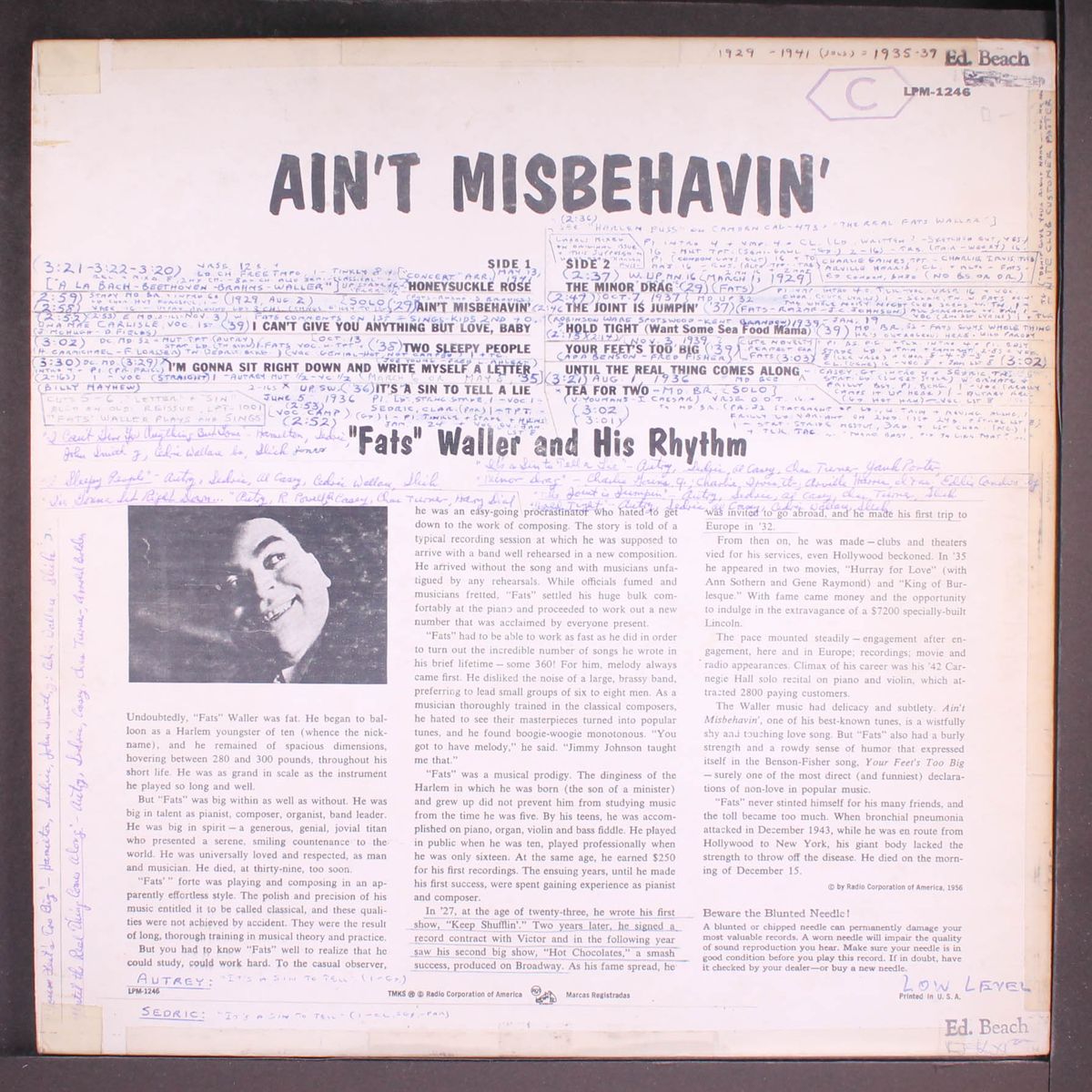 ain't misbehavin' by FATS WALLER