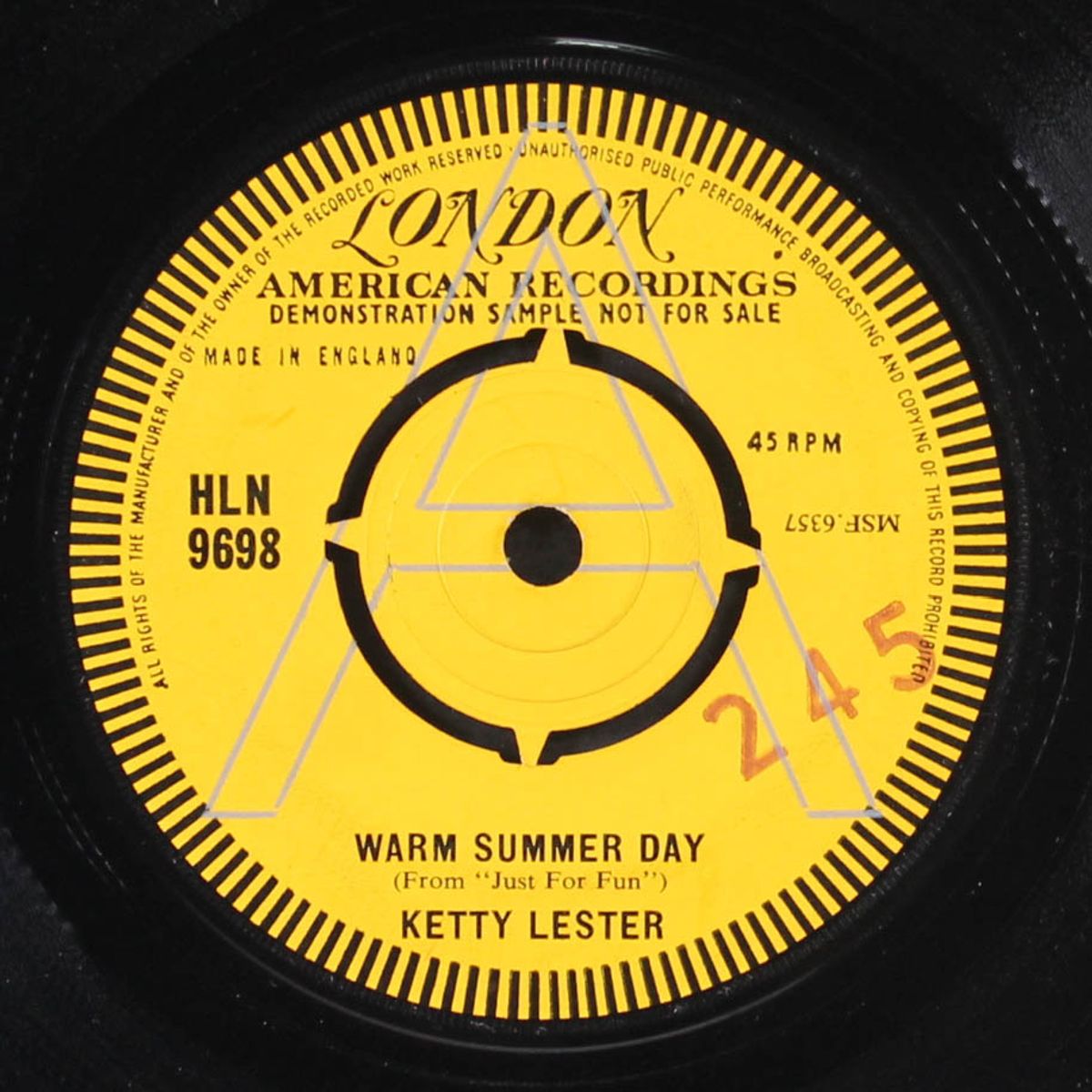 warm summer day / i'll never stop loving you by KETTY LESTER