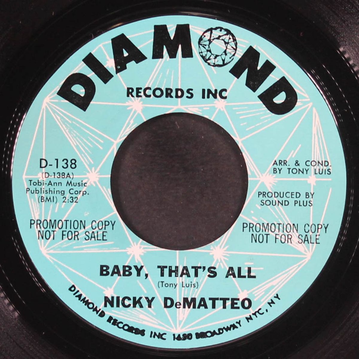 baby, that' all / the story of my life by NICKY DE MATTEO