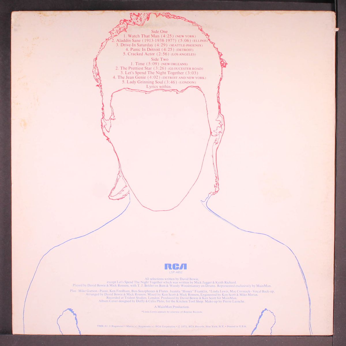 aladdin sane by DAVID BOWIE