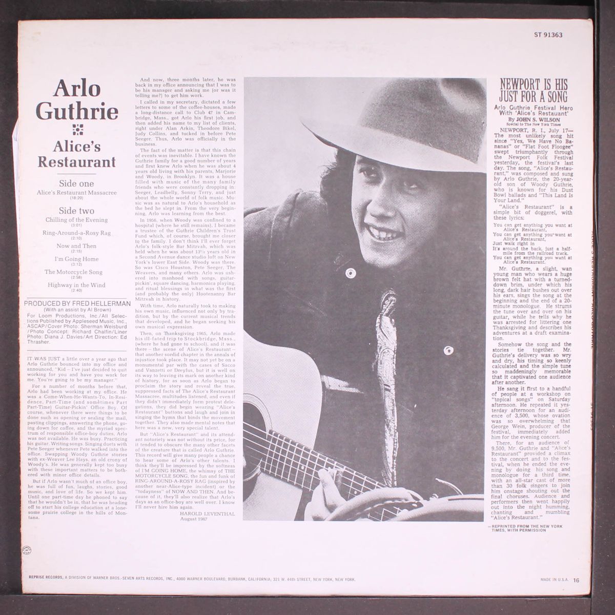 alice's restaurant by ARLO GUTHRIE