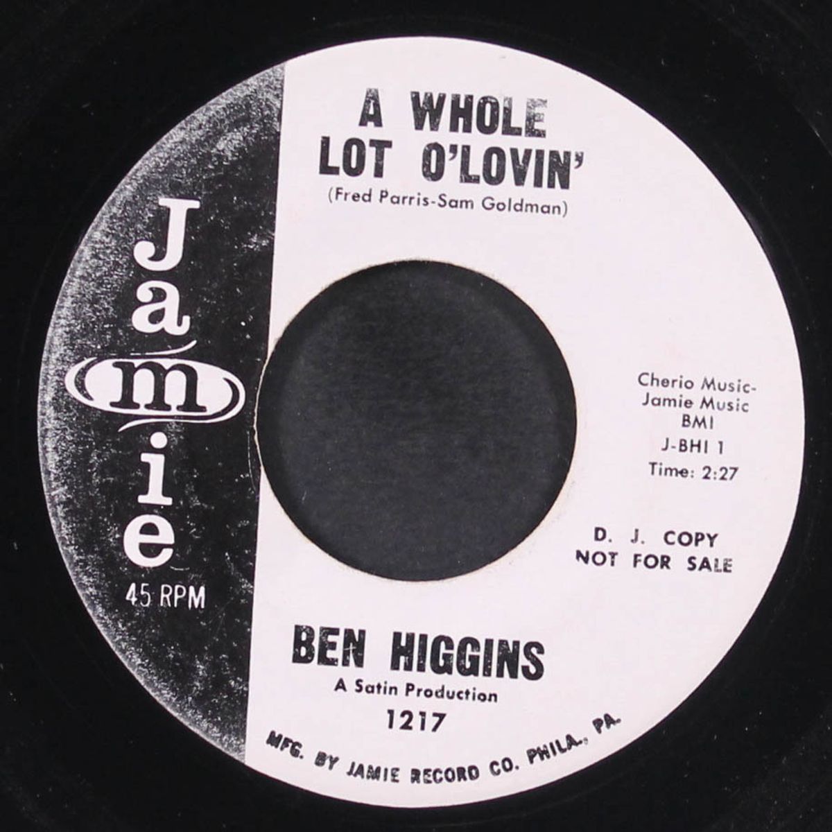 really paradise / whole lot of lovin' by BEN HIGGINS
