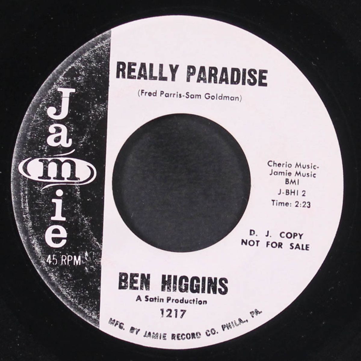 really paradise / whole lot of lovin' by BEN HIGGINS