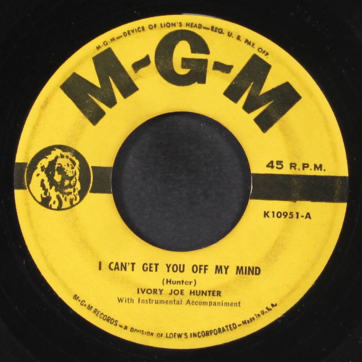 i can't resist you / i can't get you off my mind by IVORY JOE HUNTER