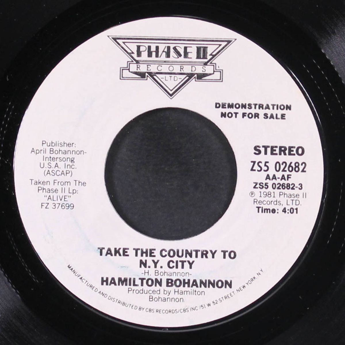 take the country to n.y. city by HAMILTON BOHANNON