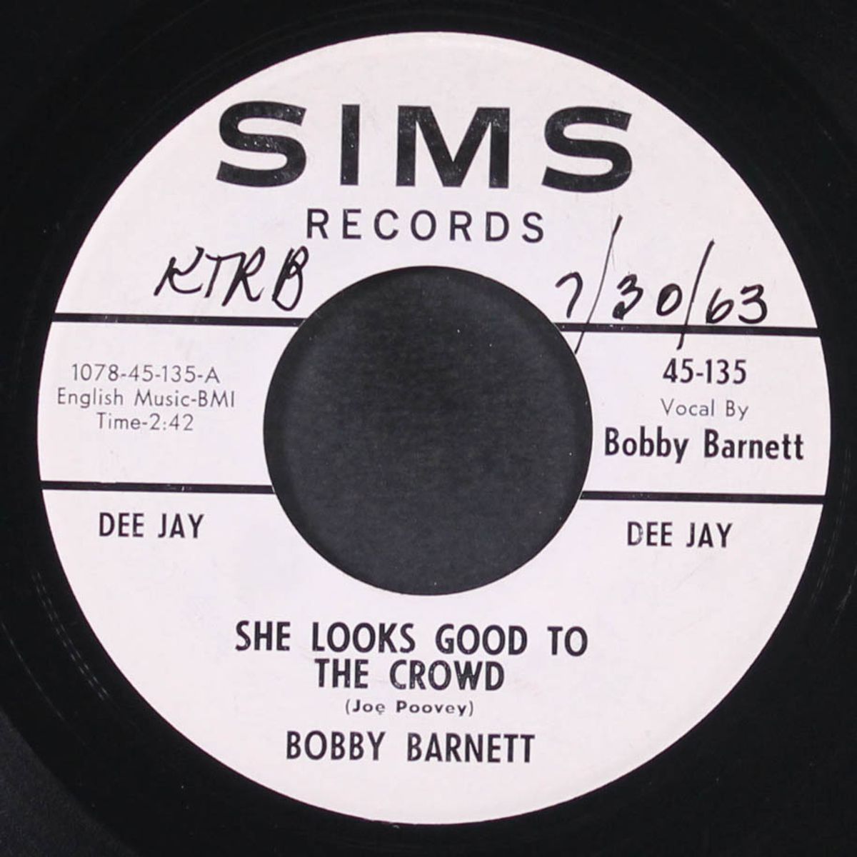 she looks good to the crowd / i fall in love with every pretty girl i see by BOBBY BARNETT