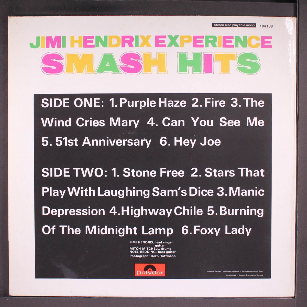 smash hits by JIMI HENDRIX EXPERIENCE
