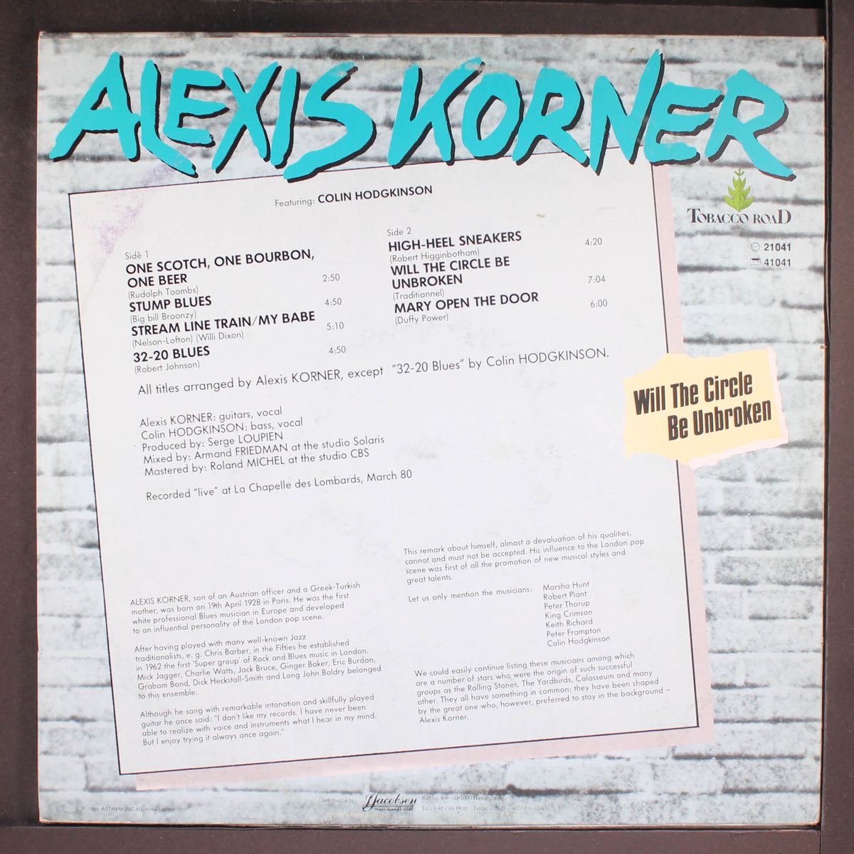 will the circle be unbroken by ALEXIS KORNER